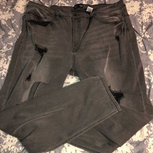 Fashion Nova Grey Distressed Jeans US 3X